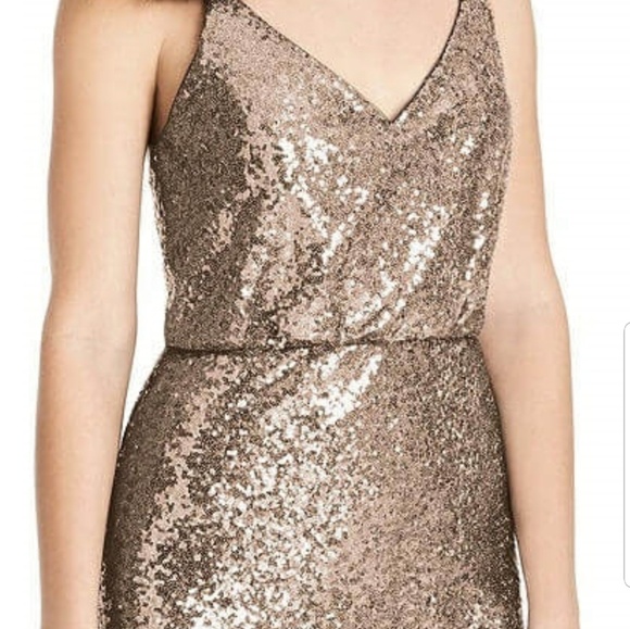 dessy sequin bridesmaid dress